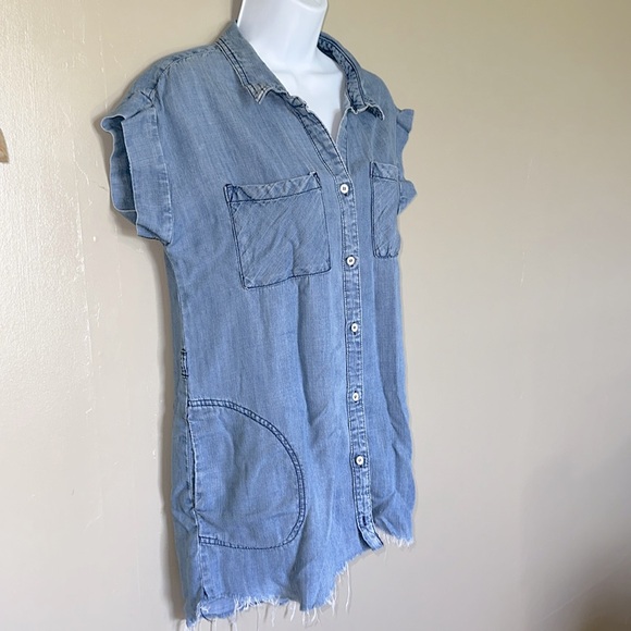 VELVET HEART OVERSIZED MINI FRAYED DRESS SIZE S - Picture 2 of 9